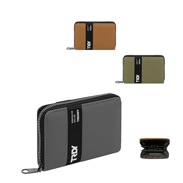 Billetera Trendy cuero PU camel
