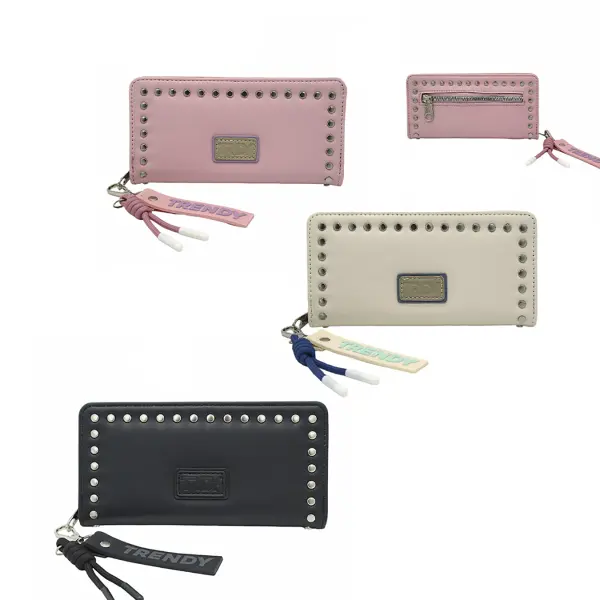 Billetera Trendy cuero PU beige