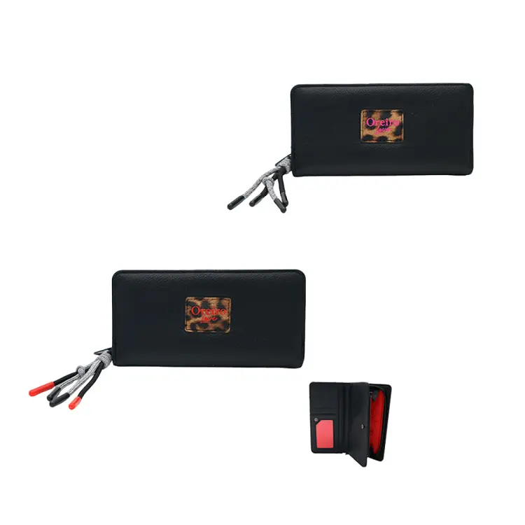 Billetera Oreiro Love cuero PU rojo