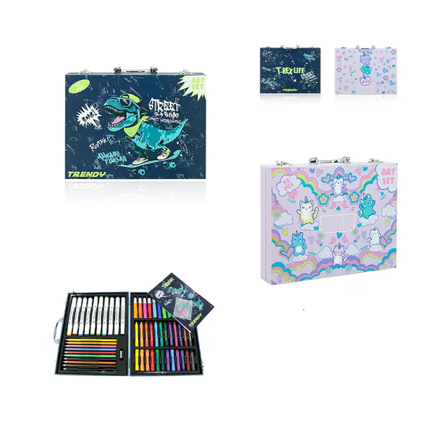 Maletín Set de Arte 92 Piezas Trendy 31016