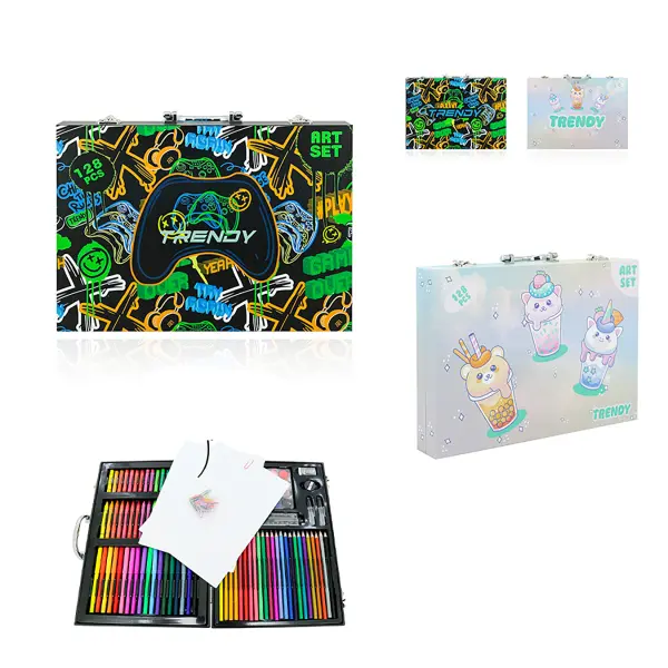 Maletín Set de Arte 128 Piezas Trendy 31018